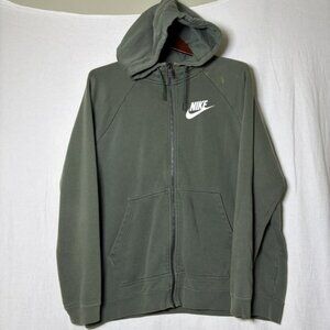 Nike Sportswear Women's Rally Hoodie Sweatshirt XL Green Full Zip Athleisure